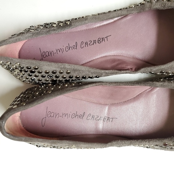 Jean-Michel Cazabat Gray Stone Bling Flats - Picture 4 of 5